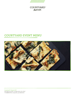 2016 Event Menus