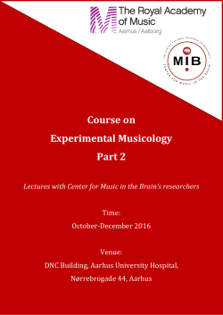 programme - Center for Music in the Brain