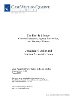 The Rest Is Silence - Antonin Scalia Law School