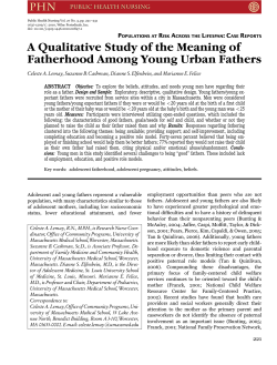 A Qualitative Study of the Meaning of Fatherhood Among Young