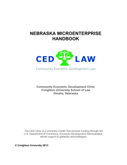 NEBRASKA MICROENTERPRISE HANDBOOK