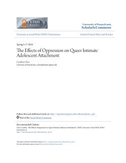 The Effects of Oppression on Queer Intimate Adolescent Attachment