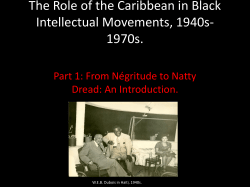The Role of the Caribbean in Black Intellectual Movements, 1940s