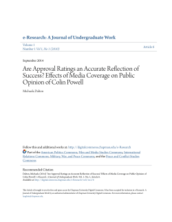 Are Approval Ratings an Accurate Reflection of Success? Effects of