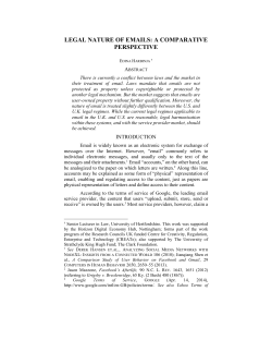 legal nature of emails: a comparative perspective