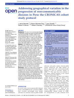 the CRONICAS cohort study protocol