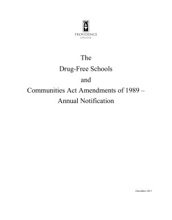 The Drug-Free Schools and Communities Act Amendments of 1989