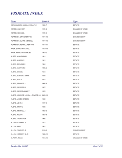 Probate Index (Updated Monthly)