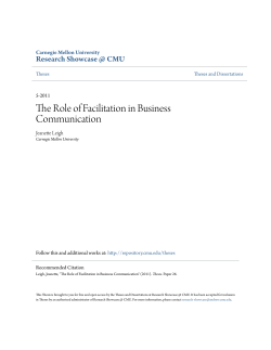 The Role of Facilitation in Business Communication