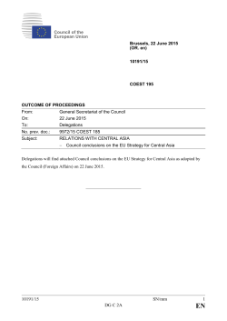 EU Strategy for Central Asia