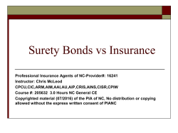Introduction to Surety Bonds - Professional Insurance Agents of NC