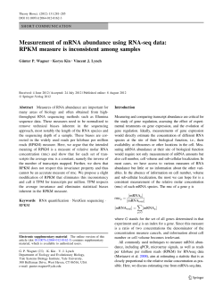 Measurement of mRNA abundance using RNA