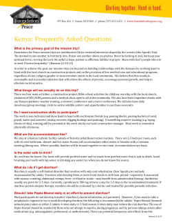 Kenya: Frequently Asked Questions