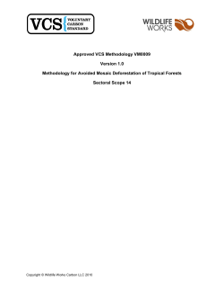 Methodology for Avoided Mosaic Deforestation of Tropical Forests