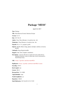Package `MESS`
