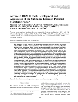 Development and Application of the Substance