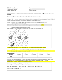 EXAM 1 Free Response Name: Vanden Bout/LaBrake EID: CH302