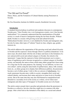 Im old an Im proud - Owe Ronstr&ouml;m