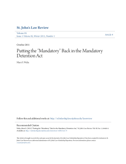 Putting the "Mandatory" Back in the Mandatory Detention Act