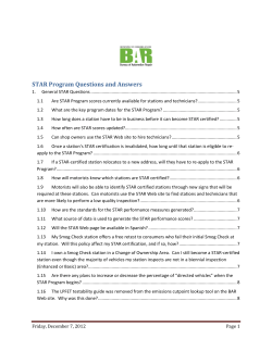 STAR Program Questions and Answers