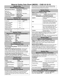 Material Safety Data Sheet (MSDS) - Bio