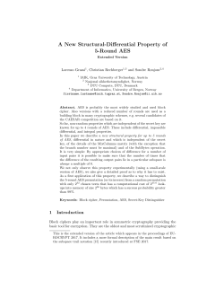 A New Structural-Differential Property of 5-Round AES