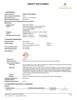 SAFETY DATA SHEET