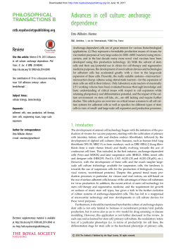 Advances in cell culture: anchorage dependence