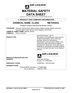 MATERIAL SAFETY DATA SHEET