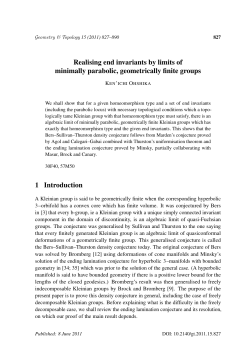 For printing - Mathematical Sciences Publishers