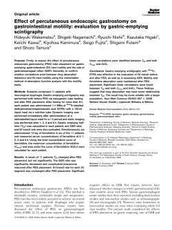 Effect of percutaneous endoscopic gastrostomy on gastrointestinal