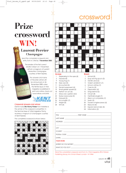 Prize crossword