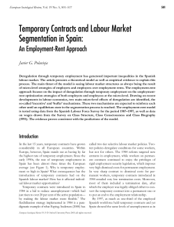 Temporary Contracts and Labour Market Segmentation - IAE-CSIC