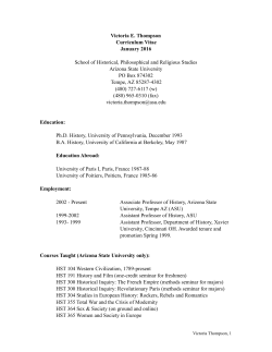 Curriculum Vitae - ASU People Search