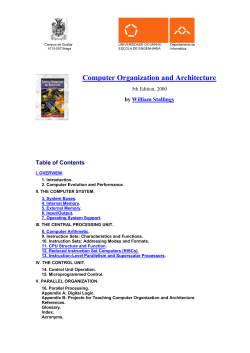 Computer Organization and Architecture