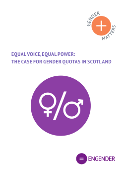 equal voice, equal power: the case for gender quotas in