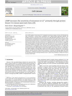 cAMP increases the sensitivity of exocytosis to Ca2+ primarily