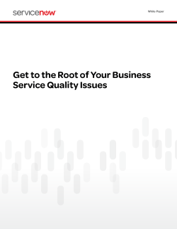 Get to the Root of Your Business Service Quality Issues