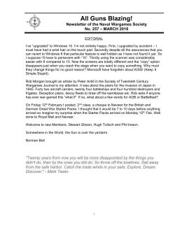 March - The Naval Wargames Society
