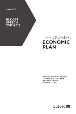 2017-2018 Budget - Budget Speech 2017-2018