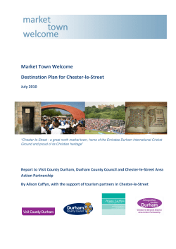 Market Town Welcome Destination Plan for Chester-le