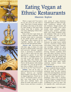 Eating Vegan at Ethnic Restaurants