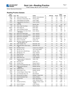 Quiz List&mdash;Reading Practice