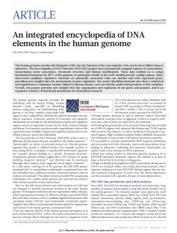 An integrated encyclopedia of DNA elements in the human genome