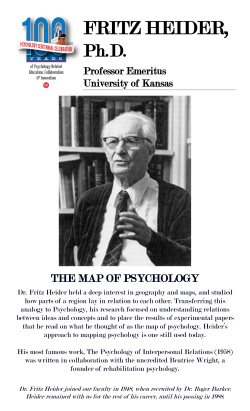 Dr. Fritz Heider