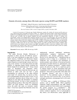 Genetic diversity among three Morinda species using RAPD and