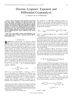 Discrete Lyapunov Exponent and Differential Cryptanalysis