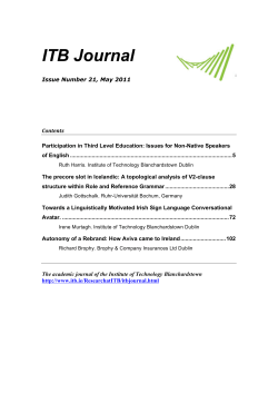 Issue 21, May 2011 - Institute of Technology Blanchardstown