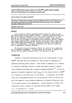 Nucleic Acids Research Paul D.Johnston* and