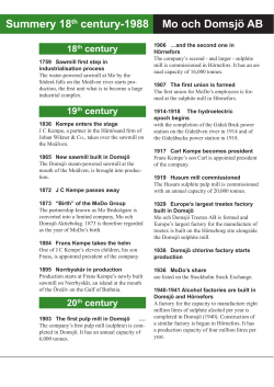Mo och Domsj&ouml; AB Summery 18th century-1988